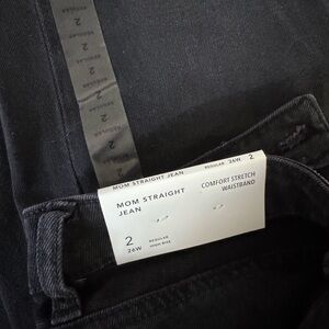 Mom Straight Jean - Black